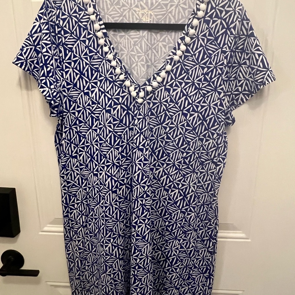 Lilly Pulitzer XL Etta Corsica Blue Dress
